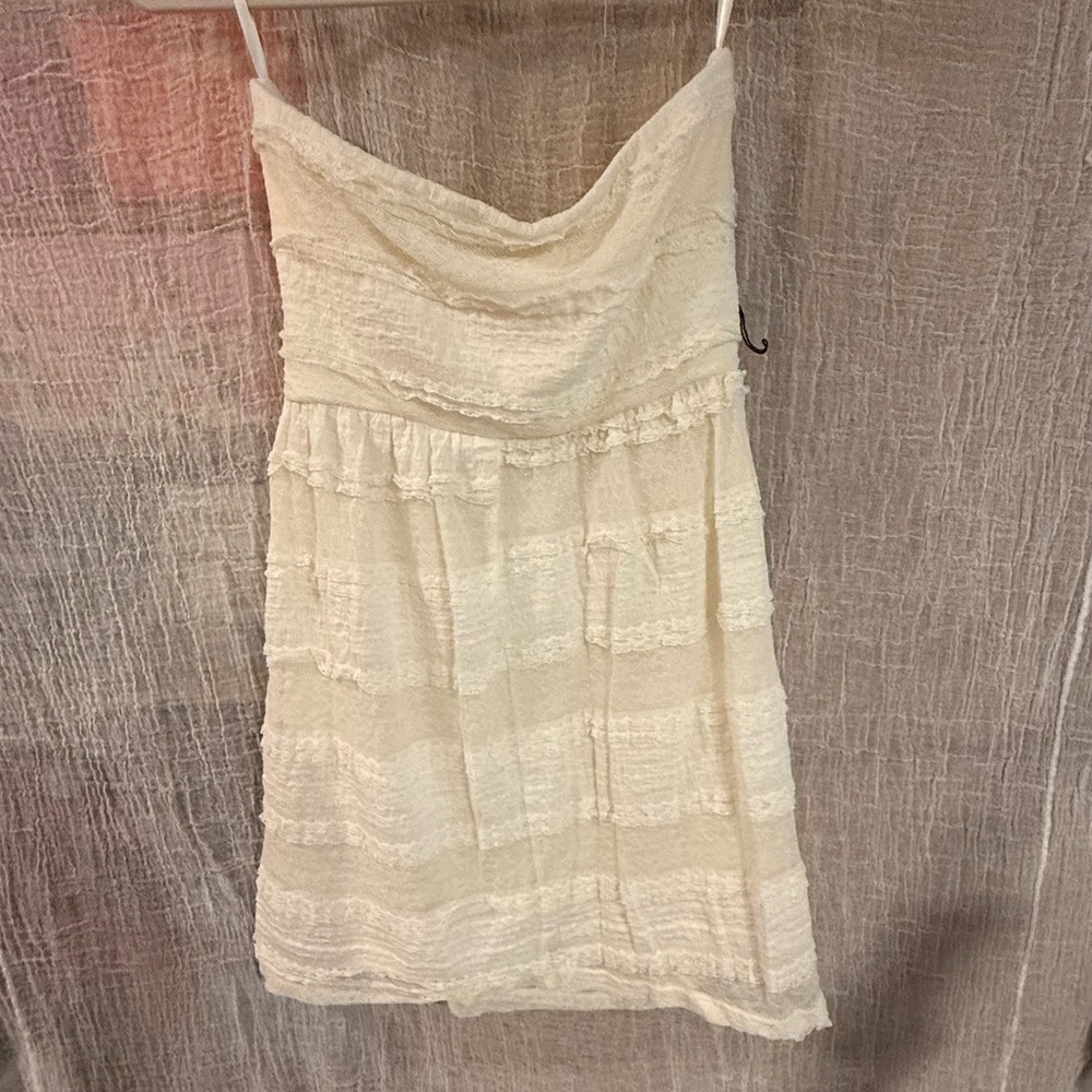 Love Reign Cream Strapless Dress - Picture 2 of 6